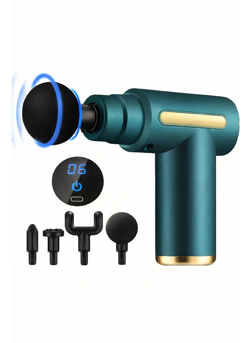 O2. Mini Massage Gun Percussion Deep Tissues Muscle Massager Gun With 6 Speeds Massage Device Super Quiet Portable Electric Handheld Body Massager For Back Neck Pain Relief - Image 1